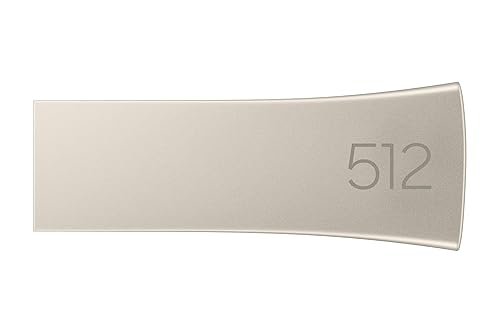 SAMSUNG BAR Plus 512GB - 400MB/s USB 3.1 Flash Drive Titan Gray (MUF-512BE3/AM) [Canada Version] 512GB Silver
