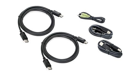 IOGEAR G2L9203UTAA3 Dual View DisplayPort USB KVM Cable Kit with (TAA) Audio Dual View DisplayPort, USB KVM