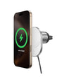 Belkin MagSafe-Compatible Wireless Car Charger 15W, Fast Charging Wireless Charger - Powerful Magnetic Vent Holder for iPhone 17, 16, 15, 14, 13 Series, Pixel 10, Secure Car Phone Mount - White Charging Mount
