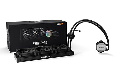 be quiet! Pure Loop 2 360 mm All-in-One Water Cooling for Overclocked AMD/Intel Systems, 3x Pure Wings 3 PWM High-Speed Fans, High Static Pressure, Double Decoupled PWM Pump with ARGB, BW019