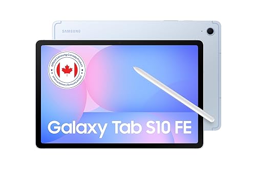 Samsung Galaxy Tab S10 FE Light Blue 128GB - AI Tablet, 10.9, 90Hz, 13MP Camera, IP68, S Pen Included (CAD Version & Warranty) Light Blue 128GB Tab S10 FE Tablet Only