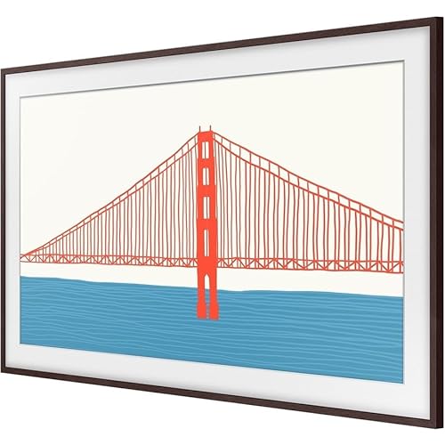 Samsung 65-inch The Frame Customizable Bezel Modern Brown (VG-SCFA65BWBZA, 2021 Model) Modern Brown 65-Inch