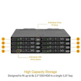 ICY DOCK Rugged 8 x 2.5 SAS/SATA HDD/SSD Moblie Rack Enclosure for 5.25 Bay | ToughArmor MB998SP-B 8 Bay