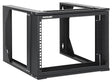 Intellinet 6U 19 2 Post Open Frame Server Wall Mount Rack - 180 Degree Gate Swing, Flatpacked, Antistatic Powder Coated Steel – for IT Network Equipment & AV Devices – 3 Yr Mfg Warranty – 716178 6U 2 Post - Flatpacked