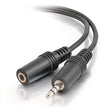 C2G Legrand 3.5MM Stereo Audio Cables, 3.5MM Male to Female Cord, Black Audio Cable with In-Wall, CMG-Rated Jacket, 6 Foot 3.5MM Audio Cable, 1 Count, C2G 40407