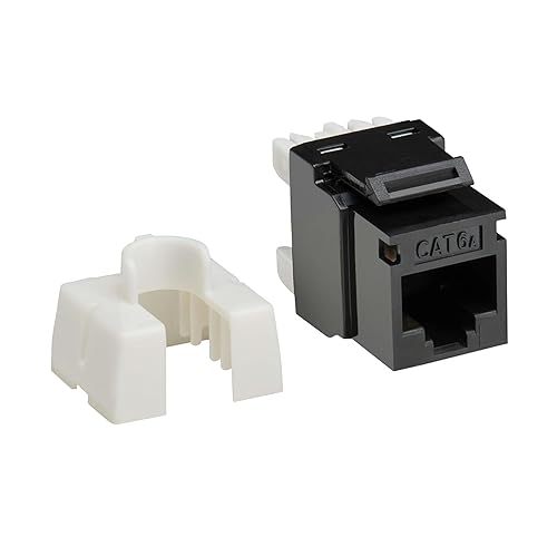 Eaton Tripp Lite Series Cat6 Keystone Jack with Type 4 PoE++ Compliance (4PPoE), 25 Pack, Black, RJ45 Ethernet, Krone/110 Punchdown, TAA Compliant, Lifetime Manufactuer's Warranty (N238-025-BK-6A) 25 Pack Black