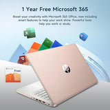 HP 14 Inch Student Laptop Office 365, Quad-Core Processor (Beat i3-1115G4), 8GB RAM 256GB Storage (128GB UFS+128GB SD Card), Computer for Business and Study Home with Wi-Fi 6 Win11, W/Accessories 8GB RAM | 256GB Storage Rose Gold
