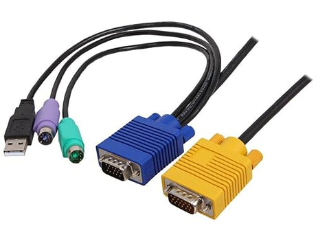 Tripp Lite P778-010 USB/PS2 Combo Cable for Select KVM (10 Feet),Black