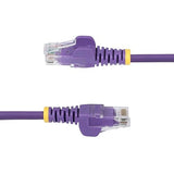 StarTech.com 5ft Purple Slim CAT6 Ethernet Cable, Snagless RJ45, LSZH, 28AWG Pure Bare Copper, Slim Network Patch Cable/Cord