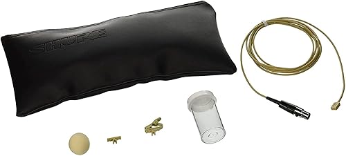 Shure WL93-6T Series Subminiature Condenser Lavalier Microphones, WL93-6T - Tan, with 6-foot (1.9 m) Cable,Black Tan (4-foot cable)