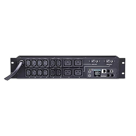 CyberPower PDU31008 Monitored PDU, 200-240V/30A, 16 Outlets, 2U Rackmount