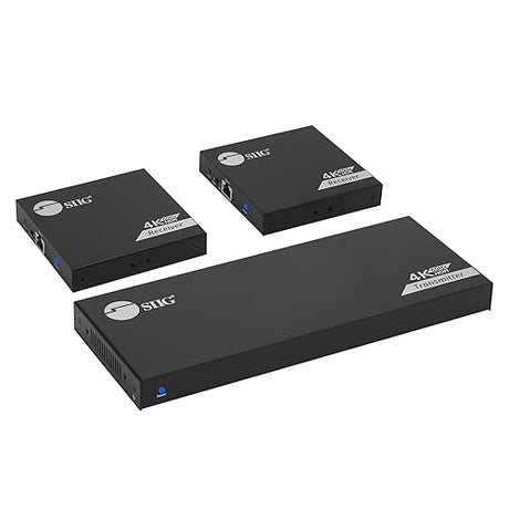 SIIG 1x2 HDMI Splitter Over Cat6 Extender with Loopout, IR, ARC & RS-232, 4K HDMI Splitter, CAT Extension up to 230ft (70m), 4K60Hz with HDR, Auto Extractor, EDID (CE-H27911-S1)
