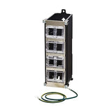 Tripp Lite 8-Port DIN-Rail Snap-in Keystone Jack Mounting Module with Grounding, Attaches to Standard 35 Millimeter (mm) DIN Rail with no Tools, TAA Compliant, Manufacturer's Warranty (N063-008-ENC)