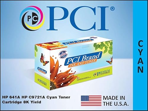 Premium Compatibles Inc. C9721ARPC Replacement Ink and Toner Cartridge for Hewlett Packard Printers, Cyan