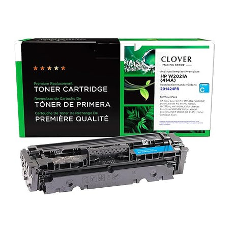 Clover Remanufactured Toner Cartridge Replacement for HP W2021A (HP 414A) | Cyan