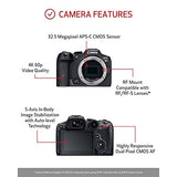 Canon EOS R7 (Body Only), Mirrorless Vlogging Camera, 4K 60p Video, 32.5 MP Image Quality, DIGIC X Image Processor, Dual Pixel CMOS AF, Subject Detection, for Professionals and Content Creators