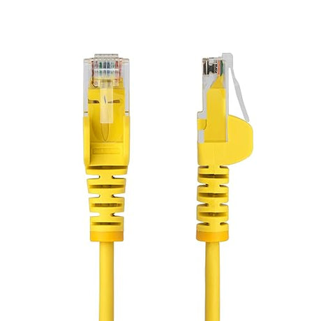 StarTech.com 25ft Yellow Slim CAT6 Ethernet Cable, Snagless RJ45, LSZH, 28AWG Bare Copper, Slim Network Patch Cable/Cord