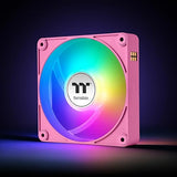 Thermaltake CT140 EX ARGB Sync PC Cooling Fan 3 Pack, PWM 500~1800 RPM, 5V Motherboard Sync, 16.8 Million Colors 9 LEDs, MagForce 2.0 Connectors, Hydraulic Bearing, Bubble Pink, CL-F221-PL14RG-A