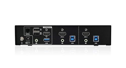 IOGEAR 2-Port 4K KVMP Switch with HDMI® Connection, USB 3.0 Hub, and Audio (TAA) GCS1932H
