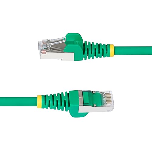 StarTech.com 6in Green CAT6a Ethernet Cable, Snagless RJ45, 10GbE, 100W PoE++, S/FTP, 500MHz, 27AWG Pure Bare Copper, LSZH