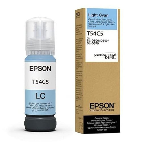 Epson Ink Bottle T54C5 Light Cyan Ink for SureLab D500 Printer (Ref C13T54C520)