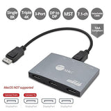 SIIG 3-Port DisplayPort Splitter MST Hub 4K - 1 in 3 Out DP 1.4 to DP Multi Monitor Splitter with Female DP Input - NOT for macOS (CE-DP0S11-S1)