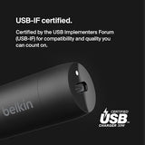Belkin Boost?Charge™ 30W Fast Car Charger, Compact Design w/USB-C Power Delivery Port, USB-C to Lightning Cable Included, Universal Compatibility for iPhone 14 Series, iPad, and More - Black