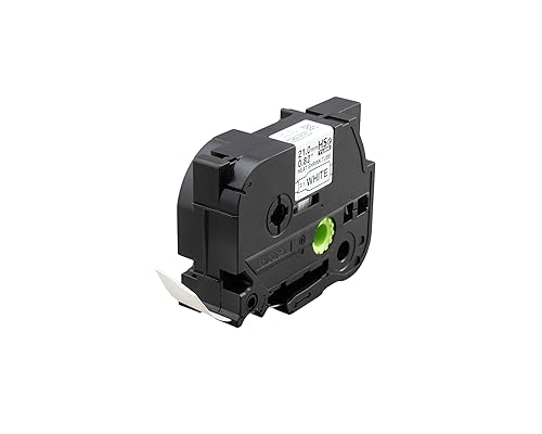 Brother HSe251E 21mm (0.82in) Black on White 3:1 Heat Shrink Tube