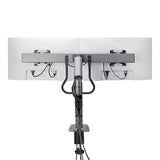 StarTech.com Desk Mount Dual Monitor Arm with Crossbar, Up to 27 Displays, Max 33lb/15kg, C-Clamp, Mechanical Spring, TAA