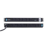 StarTech.com 14-Outlet Rackmount PDU, 1U Server Power Strip, 6X Front and 8X Rear Ports, Mounted Power Distribution Unit