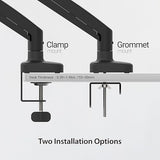 j5create Ergonomic Dual Monitor Mount, Fully Adjustable Monitor Desk Stand for 2 Screens up to 32 inch, Integrated Cable Management, Comes with Clamp and Grommet Mount Options (JTSA102)