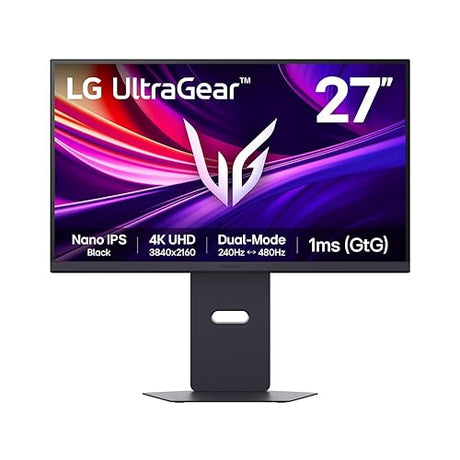 LG Ultragear™ 27G850A 27 4K UHD Nano IPS Black Gaming Monitor, 240Hz, Dual-Mode (4K 240Hz / FHD 480Hz), 1ms (GtG), DisplayHDR 600, NVIDIA G-SYNC Compatible, AMD FreeSync Premium Pro, DisplayPort 2.1