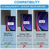 AMZER TUFFEN Multilayer Case with 360 Degree Rotating Kickstand with Shoulder Strap, Hand Grip for Samsung Galaxy Tab S7/S8/S9 5G 11/S9 FE 5G 10.9/S10 11 X710/X716B/X510/X516B