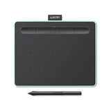 Wacom Intuos Wireless Graphics Drawing Tablet with 3 Downloadable Software Programs, 7.9 X 6.3, Black with Pistachio Accent (CTL4100WLE0), Small Pistachio Small Bluetooth