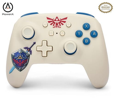 PowerA Wireless Nintendo Switch Controller - Legend of Zelda Sworn Protector, tears of the kingdom, AA Battery Powered (Battery Included), Pro Controller for Switch, Advanced Gaming Buttons