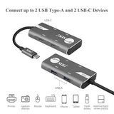 SIIG 4-Port USB 3.1 Gen 2 10G Hub - 2X USB-C & 2X USB-A Ports at Ultra High Speed Data Transfer Rates, Plug-n-Play for Windows and Mac Systems