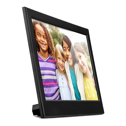 Aluratek 10 Slim Digital Photo Frame with 8GB Built-in Memory (ASDMPF09), Black