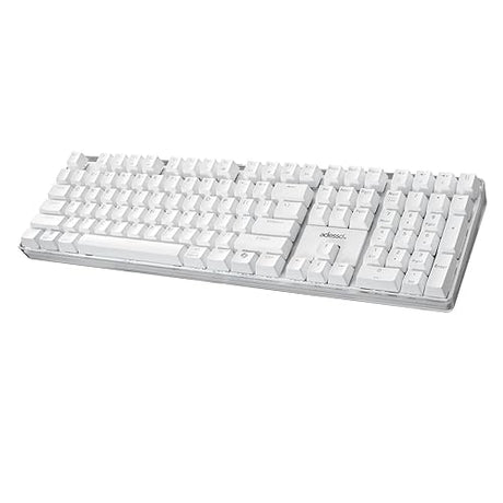 Adesso AKB-680UW Mechanical Keyboard with Copilot AI Hotkey - Brown Switch, Multi-OS Compatible | Enhanced Productivity with Tactile and Quiet Feel and Multimedia Keys, White