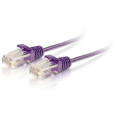 C2G 01184 Cat6 Snagless Unshielded (UTP) Slim Ethernet Network Patch Cable, Purple (10 Feet) 10'