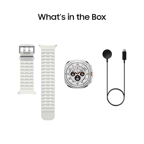 Samsung Galaxy Watch Ultra (2024) 47mm LTE AI Smartwatch w/Energy Score, Wellness Tips, Heart Rate Tracking, Sleep Monitor, Fitness Tracker, GPS, Titanium White [US Version, 1Yr Manufacturer Warranty]