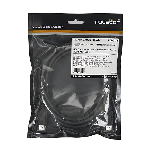 Rocstor Premium High Speed HDMI Cable with Ethernet (Y10C107-B1)