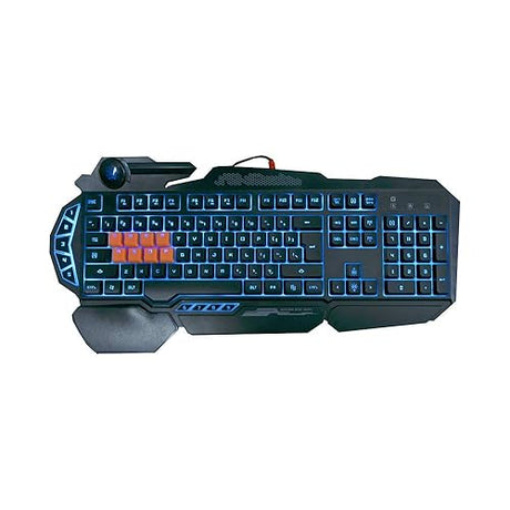 BLOODY B318 8-Key Light Strike (Lk) Semi Optical Mechanical Gaming Keyboard – 9 Dedicated Macro Keys - 3 Color LED Backlit – 8 Lk Black Switch