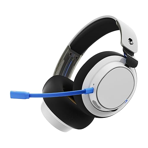 Skullcandy SLYR Pro Wireless Multi-Platform Over-Ear Gaming Headset with Ultra Low Latency USB-A Transmitter, Compatible with PlayStation or Xbox, PC, Nintendo Switch - Black/Blue Playstation Wireless