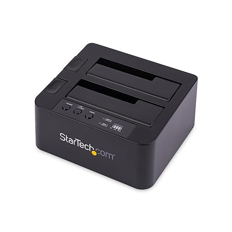 StarTech.com Dual Bay USB 3.0/ eSATA Hard Drive Duplicator Dock For 2.5 & 3.5 SATA SSD HDD With UASP (6Gbps) - Standalone Docking Station (SDOCK2U33RE)