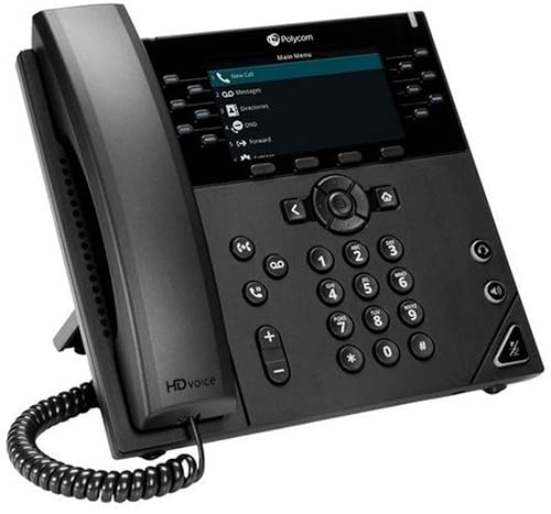 Poly (Plantronics + Polycom) Poly - VVX 450 Business IP Phone (Polycom) - 12-Line, Color IP Desk Phone with Handset - POE - 4.3' Color LCD Display