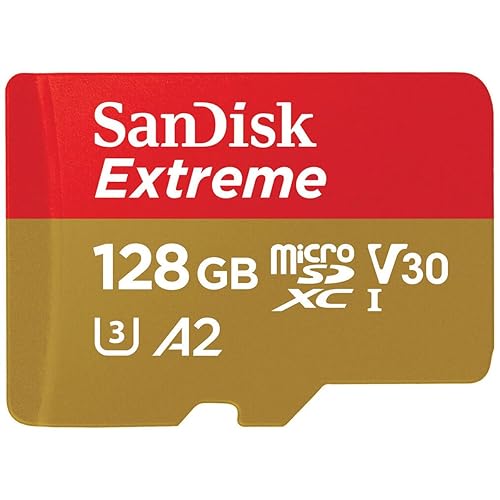 SanDisk Extreme 128GB UHS-I U3 microSDXC Memory Card with SD Adapter