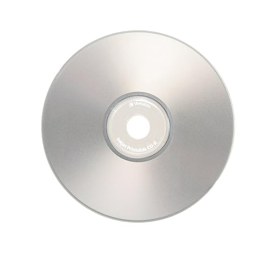Verbatim CD-R 52x 700 MB/80 Minute Disc Silver Inkjet Printable 50 Pack Spindle