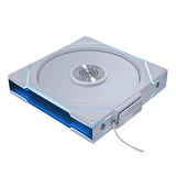 Lian Li UNI Fan TL - Wireless 140 - Single Pack - 2.4 GHz Wireless Signal ARGB Fan Control - Dual-Zone Lighting - Fluid Dynamic Bearing - 140mm - Controller NOT Included & Required - White (14TL1W1W) 1 x 140mm White