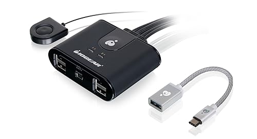 IOGEAR GUS404CA1KIT 4x4 USB Sharing Switch with USB-C Adapter 4x4 USB with USB-C Adapter