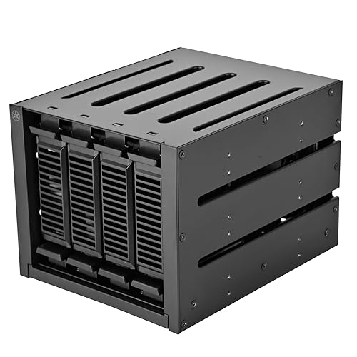 Silverstone Techology FS304-V Three (3) 5.25 Bay to Four (4) 3.5 SAS 12G / SATA 6G Trayless Hot-swap Cage, SST-FS304B-V Plastic Tray Four 3.5